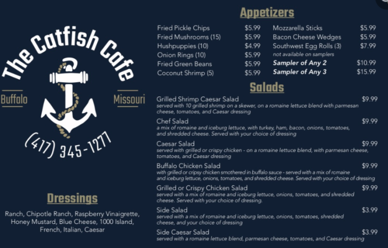 The Catfish Cafe menu 3 768x492