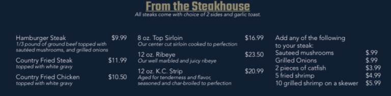 The Catfish Cafe menu 5 768x190