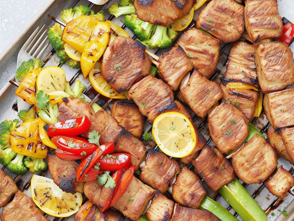 BBQ Pork and Veggie Kebabs Recipes