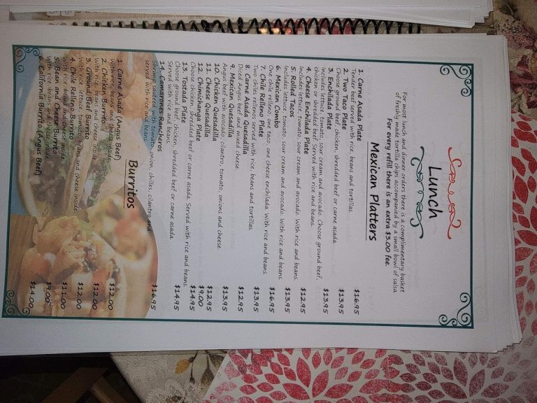 lunch menu