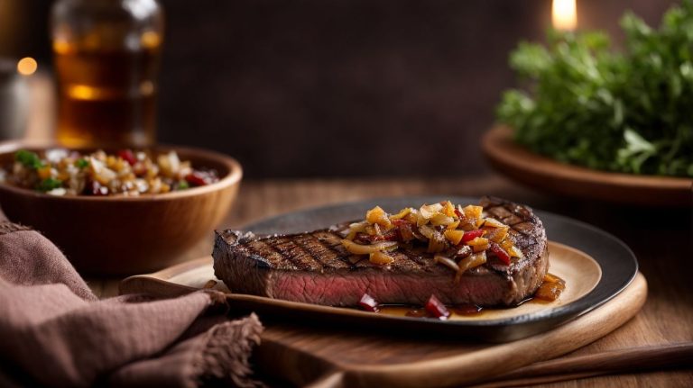 Grilled Sirloin Steak With Caramelized Onion Relish Recipe