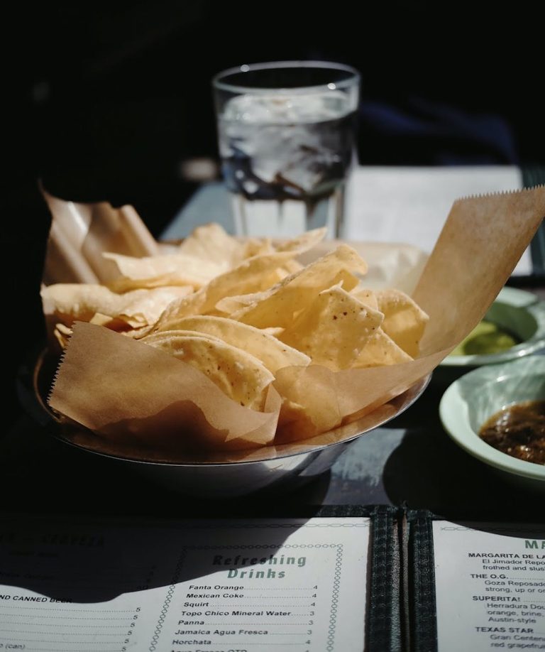 chips in stainless bowl