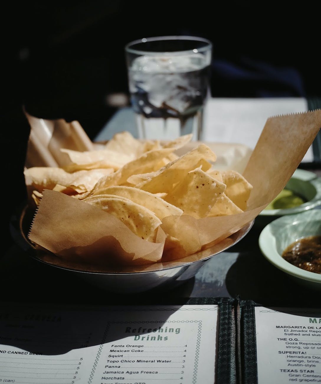 chips in stainless bowl