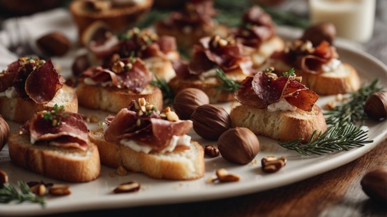 Roasted Chestnut And Prosciutto Crostini Christmas Appetizer Recipe