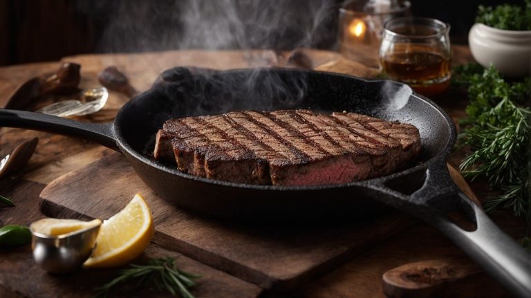 Sizzling Cast Iron Skillet New York Strip Recipe